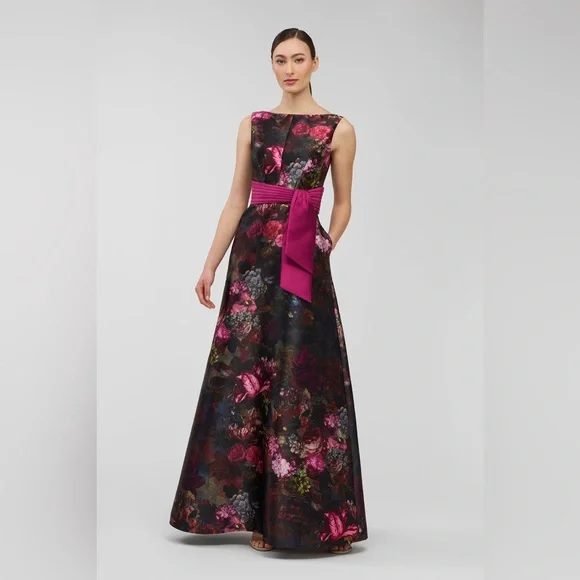 new Kay Unger Nicoletta gown in Mulberry multi combo